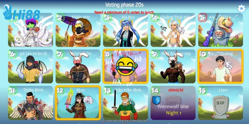 Các nhân vật chính trong bài ma sói